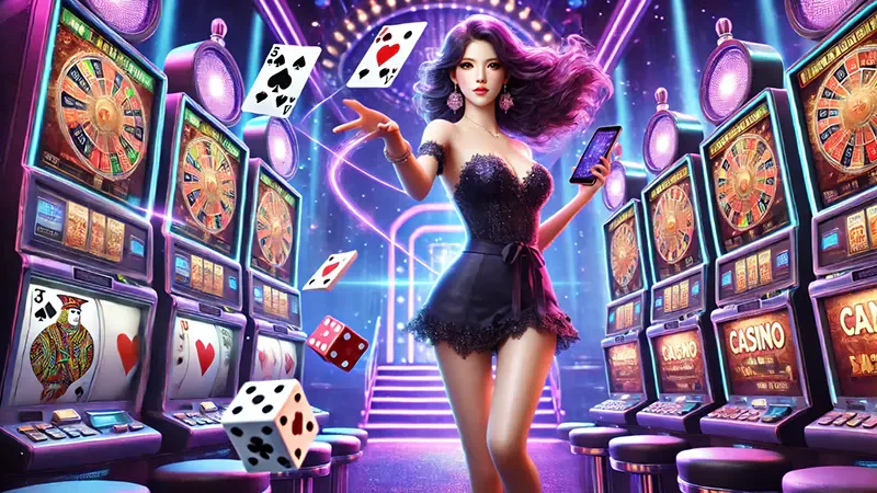 หน้าจอเกมสล็อตพร้อมรีลและฟีเจอร์ Wild ของ wasp
